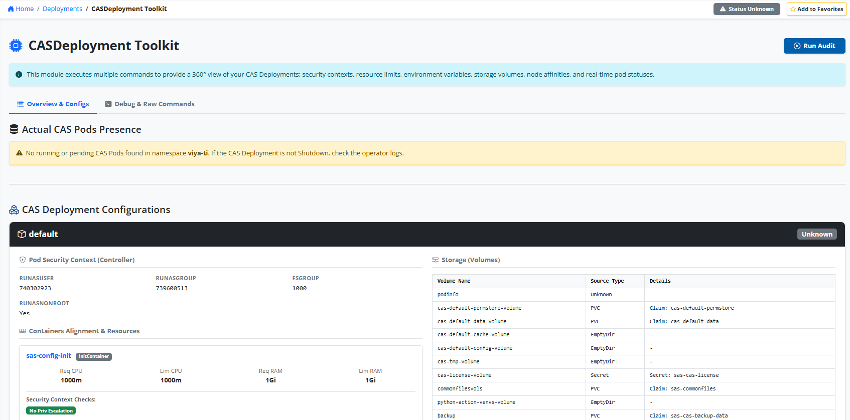 Vue Architecturale CASDeployment - Monitoring SAS Viya 4 sur OpenShift avec OpsBuddy