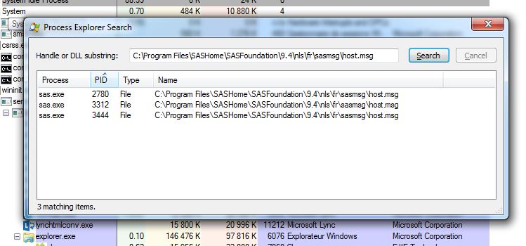 sas process explorer