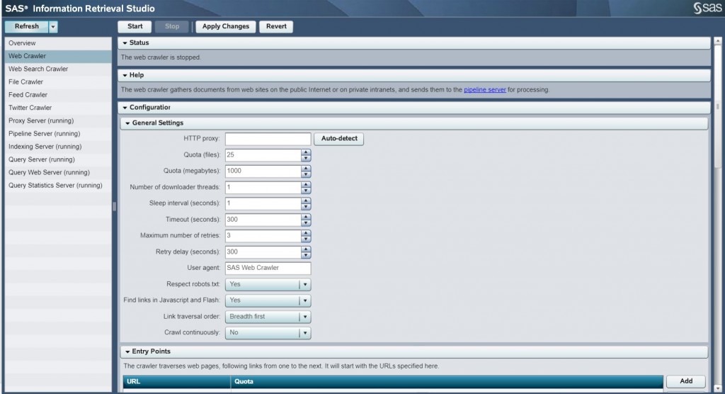 SAS-Information-Retrieval-Studio-administration-console