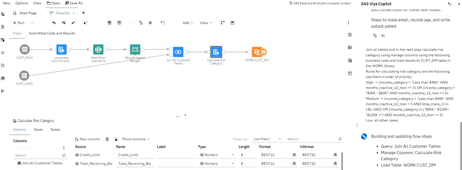 Aperçu visuel : De SAS Studio à SAS Data and AI Studio : Viya Copilot redéfinit la productivité des Data Engineers Illustration