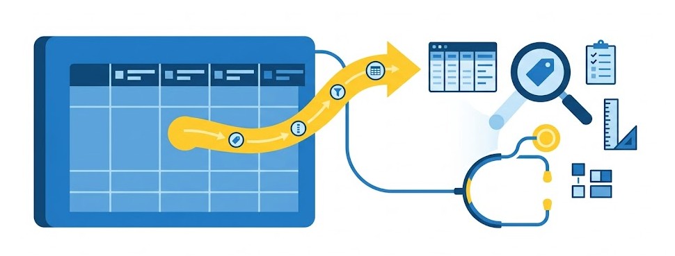 Action columnInfo : Analyse Métadonnées Tables SAS Viya CAS