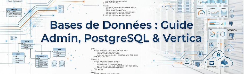 Bases de Données : Guide Admin, PostgreSQL & Vertica