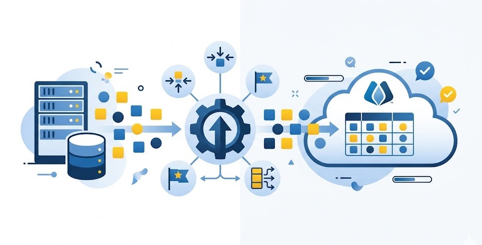 Schéma conceptuel de l'exemple : Chargement optimisé (simulant addTable en coulisses)