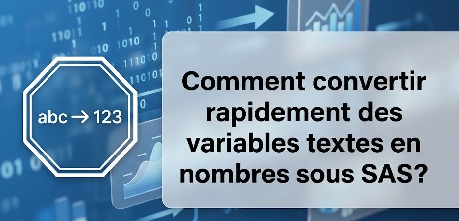 Illustration : Comment convertir rapidement des variables textes en nombres sous SAS ?
