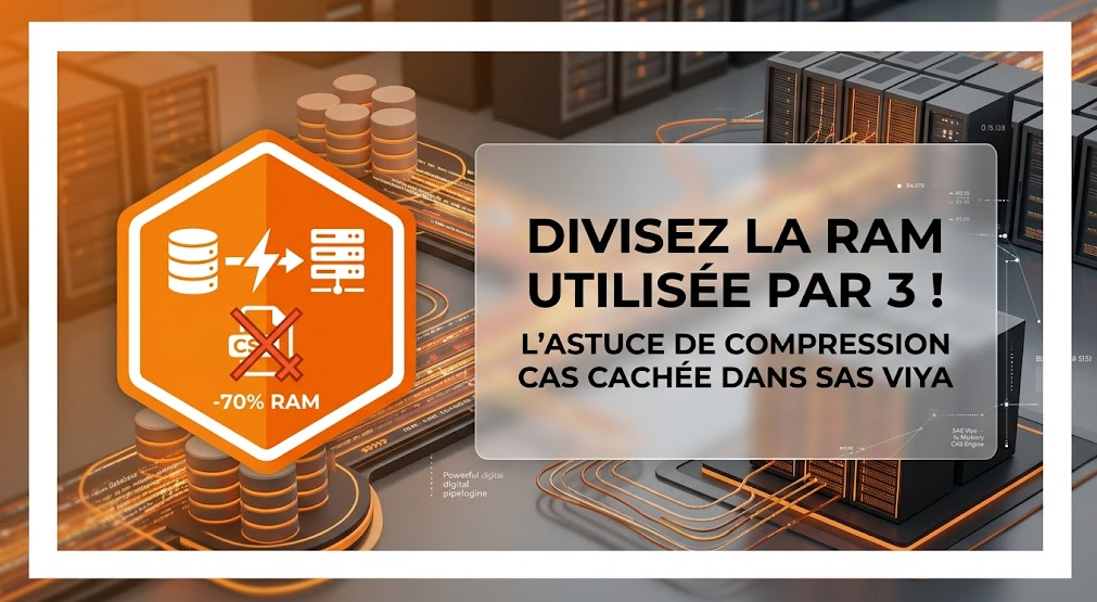 Divisez la RAM utilisée par 3 ! L'astuce de compression CAS cachée dans SAS Viya