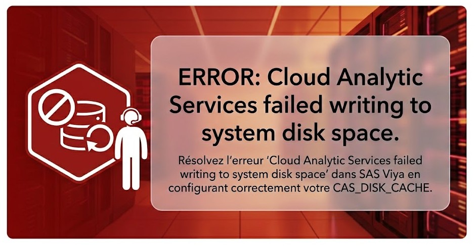 Illustration : ERROR: Cloud Analytic Services failed writing to system disk space.