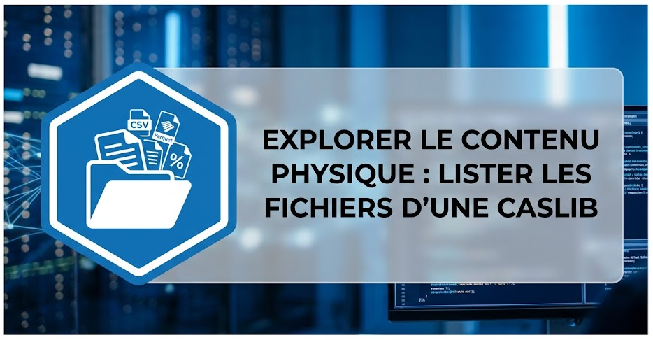 Illustration : Explorer le contenu physique : lister les fichiers d'une Caslib