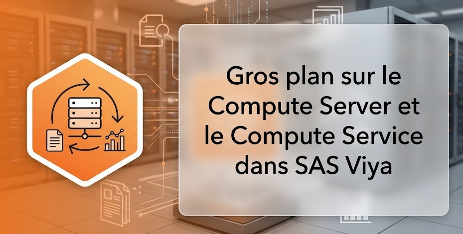 Illustration : Gros plan sur le  Compute Server et le Compute Service dans SAS Viya