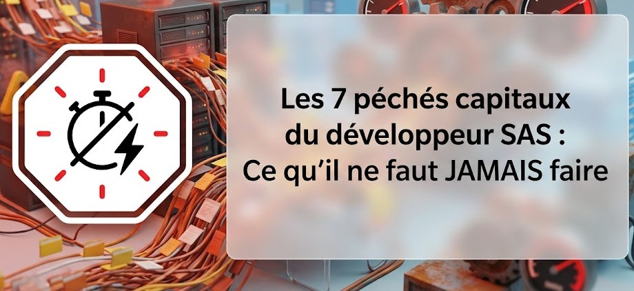 Les 7 péchés capitaux du développeur SAS : Ce qu'il ne faut JAMAIS faire