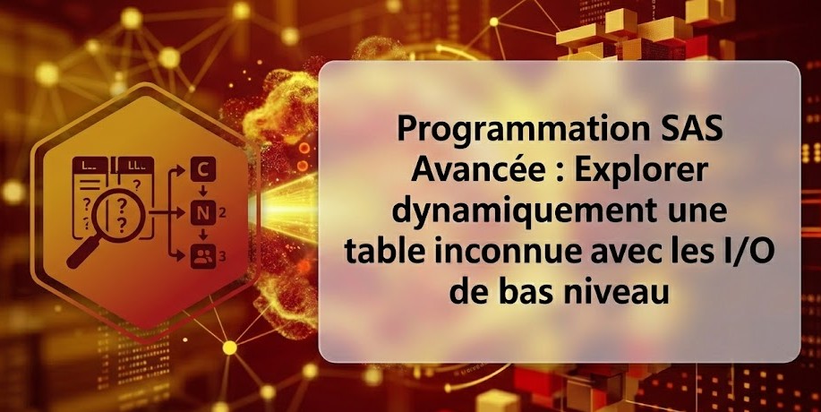 Illustration : Programmation SAS Avancée : Explorer dynamiquement une table inconnue avec les I/O de bas niveau