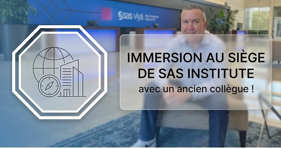 Illustration : Quelle surprise dans Les Échos : immersion au siège de SAS Institute avec un ancien collègue !