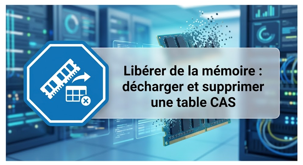 Libérer de la mémoire : décharger et supprimer une table CAS