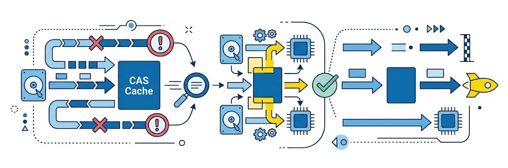 Comment identifier et résoudre les problèmes de performance I/O liés au cache CAS ?