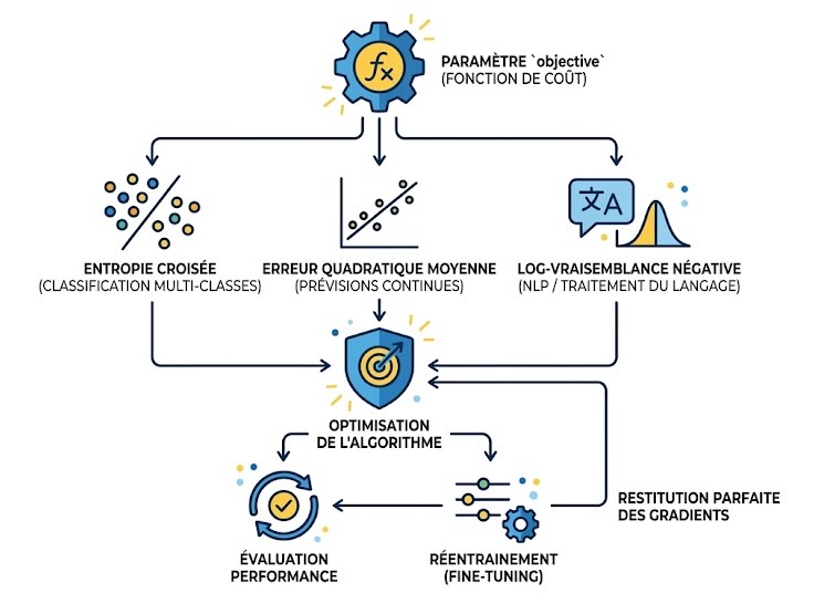 Schéma : Minimisation de l'erreur : quelles fonctions de perte cibler pour optimiser la restitution de votre algorithme ?