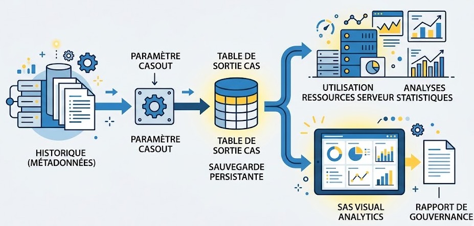 Schéma : Peut-on exporter l'historique d'exécution vers une table physique pour analyse ultérieure ?